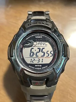 Casio G-Shock Watch Tough Solar Silver Tone Round Dial Fresh Battery MTG-M900DA • $68