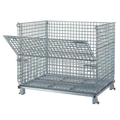 Nashville Wire C404836s4 Silver Collapsible Bulk Container Steel 36.4 Cu Ft • $394.99