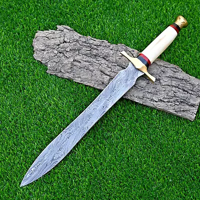 Macedonian Army Damascus Sword Custom Made - Hand Forged Damascus Steel 1660 • $69.50