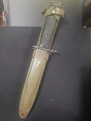 US M7 BOC BAYONET W/ ORIGINAL US M8A1 Viz SCABBARD -VIETNAM ERA US ARMY • $53