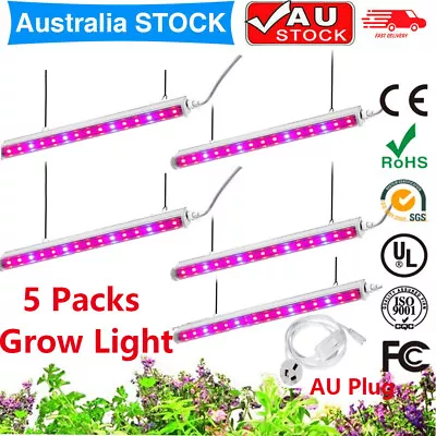 5Pc Full Spectrum LED Grow Light Strip Bar Tube Lamp Plant Growing Indoor Garden • $29.98