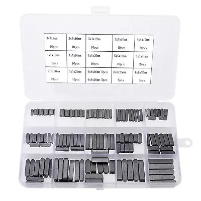 140 PCS Round Ended Feather Key Set Parallel Drive Shaft Keys 3mm 4mm 5mm 6mm K • $22.67