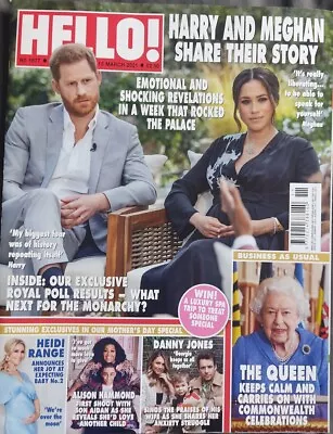 HELLO! English Magazine March 2021 Number 1677 Prince Harry Meghan Katy Perry • £3.99