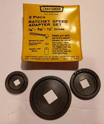 Vintage Craftsman Ratchet Speed Adapter Set44191 • £43.63