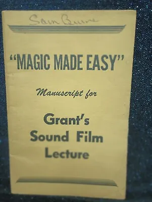 U.F Grant Sound Movie Lecture Refresher Notes  • $9.34