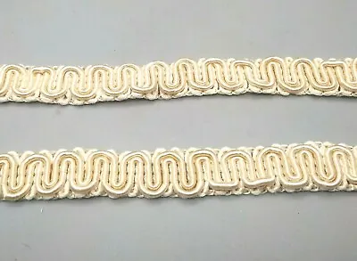 Cream Gimp Braid Trim For Upholstery Crafts Lampshades Costume 1.3cm X 1.7metres • £2.50