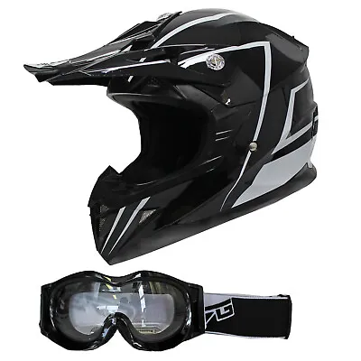 Youth Kids Motocross Helmet Motorcycle + Goggles Dirt Bike Australian Approved • $89.95