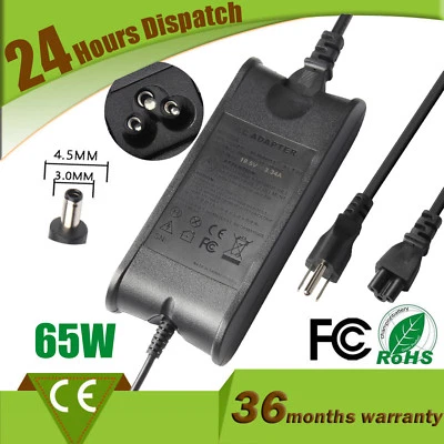 $11.99 • Buy For Dell Inspiron 15 3000 5000 7000 Series 65w Laptop Power Supply Charger +Cord