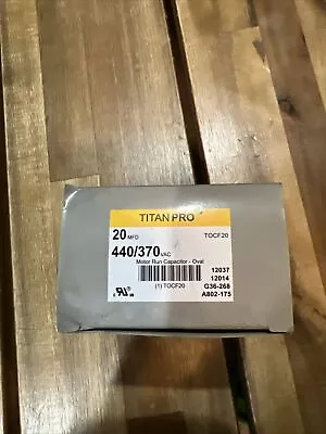 TITAN PRO TOCF20 Motor Run Capacitor Oval 20 MFD 440/370 VAC • $15