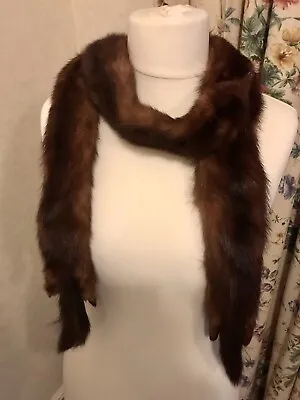 £42 • Buy Vintage 1920’s Flapper Red Fox Real Fur Stole (2 Pelts) 2 Heads, 2 Tails, 4 Feet