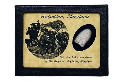 Civil War Bullet Relic From The Battle Of Antietam MD With Display Case And COA • $22.89