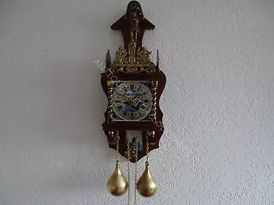 Rare Small Dutch Zaandam Blue Delft Tile Clock New Clockwork • $345