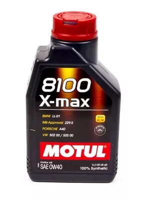 Motul Motor Oil - 8100 X-Max - 0W40 - Synthetic - 1 L - Each • $32.58