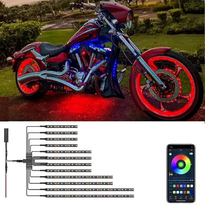 For Harley Davidson Street Glide 12x Motorcycle LED Neon Under Glow Light Strip • $39.19