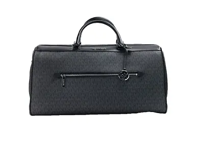 Michael Kors Travel Extra Large Black Signature PVC Duffel Luggage Bag • $239