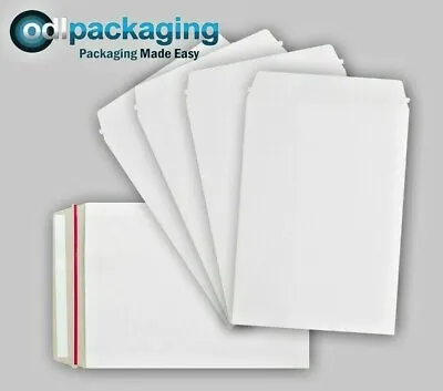 White All Board Cardboard Envelopes Self Seal Rip Strip│Rigid Strong & Durable • £31.50