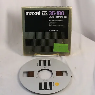 Maxell UD 35-180 10.5  Metal Reel To Reel 1/4  Sound Recording Tape 3600' 1B • $59.95