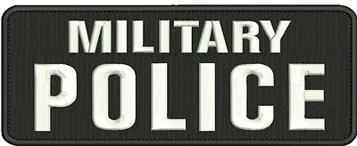 Military Police Embroidery Patch 4x10 Hook On Back White • $10.99