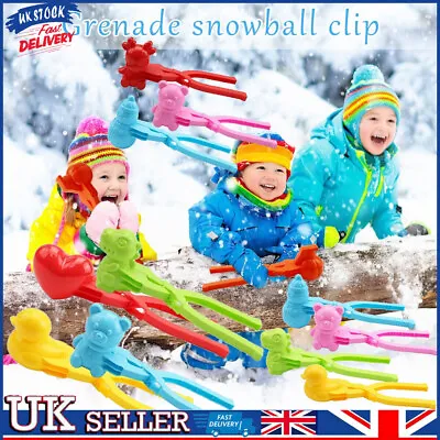 4Pcs Cartoon Snowball Maker Plastic Clip Sand Snow Ball Mold Toys Children Games • £5.09