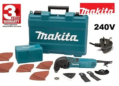 MAKITA TM3000CX4 Mains Electric MULTI TOOL 240V - TM3000CX4 0088381632256 • £249.97