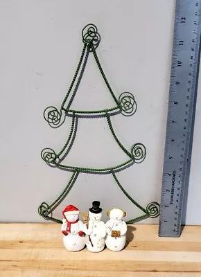 12 Christmas Card /Photo Holder Snowmen Snowman & Tree Napkin Holder By Hallmark • $9.99