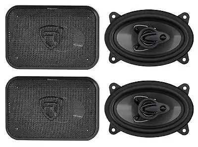 (4) Rockville RV46.3A 4x6  3-Way Car Speakers 1000 Watts/140 Watts RMS CEA Rated • $50.90