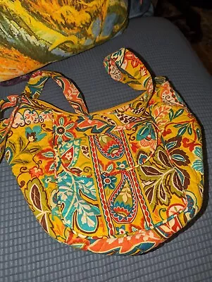 EUC Vera Bradley Cassidy Purse Gold  Paisley Provencal Hobo Purse Bag Vtg 90's • $14.99