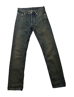 Helmut Lang Vintage Stained Denim Jeans Straight Classic Cut Size 28 Italy Made • $169.99