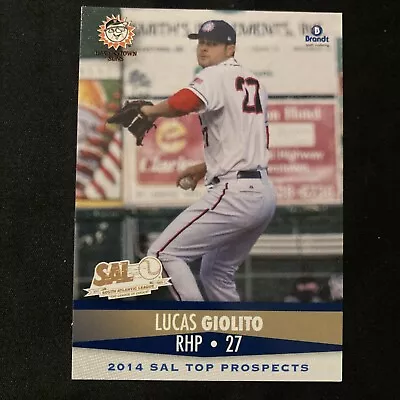 2014 Choice Lucas Giolito Rookie SAL Minor League Top Prospects Hagerstown Suns • $2.29