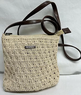 Minicci Ivory Weaved Crossbody Strap Zip Close Small Purse  • $15.99