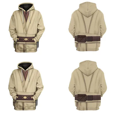 Star Wars Obi Wan Kenobi 3D Hoodies Jedi Darth Vader Sweatshirts Coat Costumes.  • £6.88