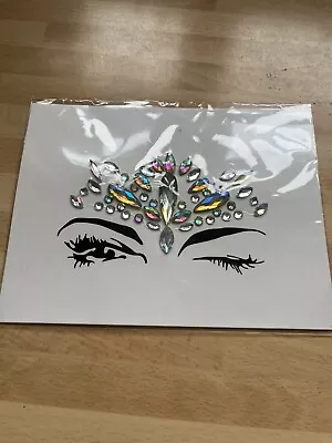 Face Gems Adhesive Glitter Jewel Tattoo Sticker Festival Rave Party Body Make Up • £0.99