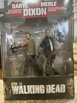 AMC The Walking Dead Daryl & Merle Dixon Deluxe Boxed Set S4- McFarlane Toys • $25