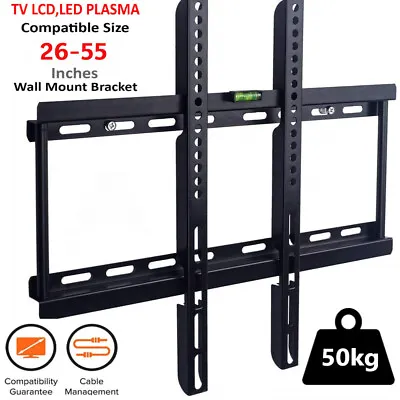 TV Wall Bracket Mount Slim For TV 26 30 32 37 40 42 47 50 52 Inch LCD LED Plasma • £6.95