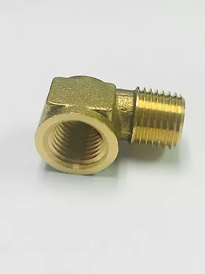 Forged Brass Street Elbow 1/4 NPT Male By 1/4 NPT Female 90 Degree Sold Each • $2