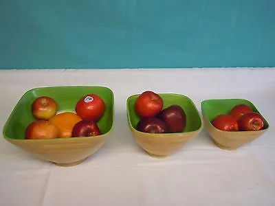 Core Bamboo Spun Bamboo  Pressed Bamboo Green Squire  Lacquer-ware Serving Bowl  • $17.99