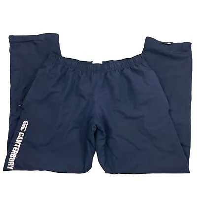 Canterbury Of New Zealand Womens Blue Polyester Elastic Waist Sweat Pant Size 14 • £12.54