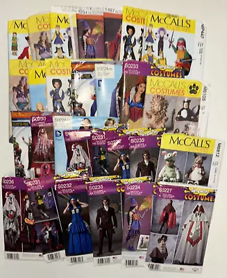 Lot 29 Costume Patterns Mixed Adult Child Simplicity McCalls CosPlay New UNCUT • $59
