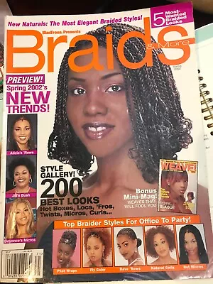 Vtg Sophisticate's Hype Black Tress Braids Hair Styles Magazine Spring 2002 • $34.94