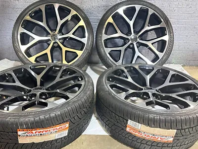 26x10 Snowflake Wheels Rims Tires Chevy Silverado Tahoe GMC Yukon Sierra Cadi • $2749