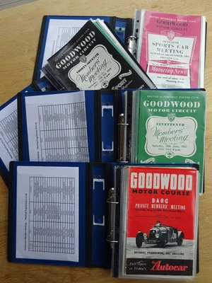 £895 • Buy GOODWOOD BARC Members Meeting Programmes - Complete Set 1949 To 1966 In Folders