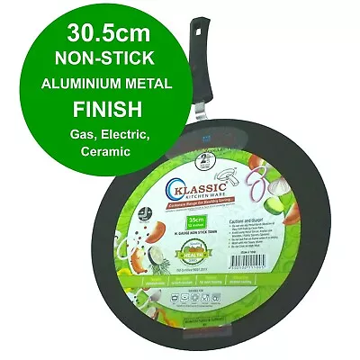 £11.49 • Buy Non Stick Tawa Tava Pan Naan Roti Chapati Flat Bread Crepe Pancake Fry Pan 30cm