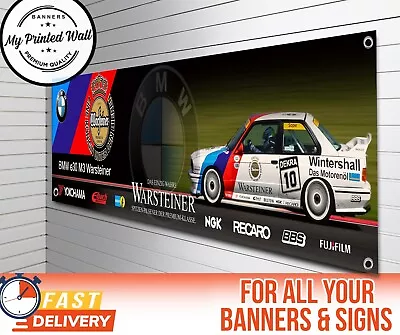 BMW E30 M3 Warsteiner Motorsport Banner For Garage Workshop Etc • $20.84