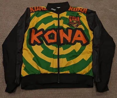 Vtg 90's Kona Factory Team K-Nine Mountain Bike Cycling LS Jersey / Jacket Sz M • $109.73