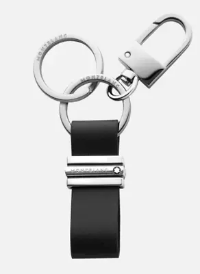 MONTBLANC MEISTERSTUCK KEY FOB WITH HOOK  - Black Leather • $250