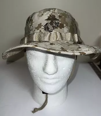 USMC Marine Corps  Field Desert MARPAT Combat Boonie Cover Hat SZ SMALL • $10.99