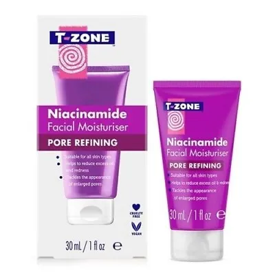 2 X T-zone Niacinamide Facial Moisturiser For Pore Refining 30ml Each • £10.99