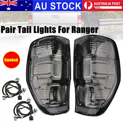 Pair Smoked Black Tail Lights Rear Lamp For Ford Ranger PX MK2 2011 - 2018 • $75.04