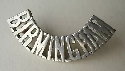 White Metal Birmingham Shoulder Title - Volunteer Regiment ? • £14.99