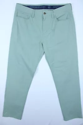 Vineyard Vines Pants Mens 33 X 30 Green On The Go Performance 5 Pocket Golf • $27.99